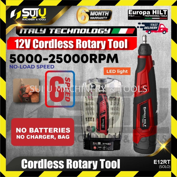 EUROPA HILT E12RT 12V Cordless Rotary Tool w/ Accessories 25000RPM (SOLO - No Battery & Charger) Cordless Multi Rotary Tool Cordless Power Tools Power Tool Kuala Lumpur (KL), Malaysia, Selangor, Setapak Supplier, Suppliers, Supply, Supplies | Sui U Machinery & Tools (M) Sdn Bhd