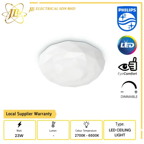 PHILIPS CL505 AIO ROUND LED CEILING LIGHT DIAMOND 23W 2700K-6500K DIMMABLE c/w Remote Control