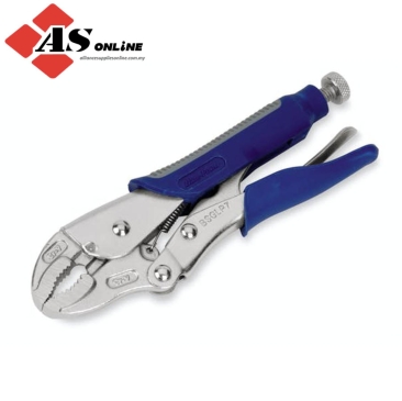 SNAP-ON 7" Soft Grip Curved Jaw Locking Pliers (Blue-Point) / Model: BSGLP7