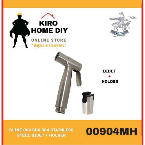 SLINE 009 SUS 304 Stainless Steel Bidet + Holder - 00904MH