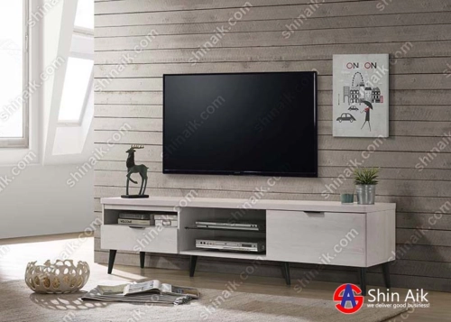 TV1668 (6'ft) White Pine Modern Contemporary TV Cabinet