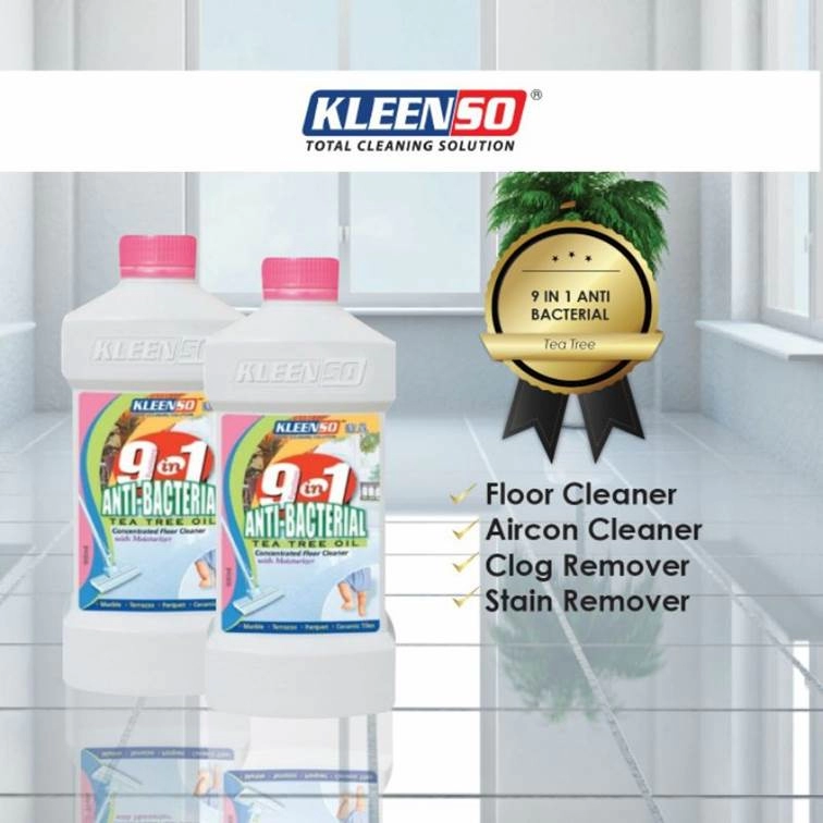 （杀菌洗地水）Kleenso 9 in 1 Anti-Bacterial Floor Cleaner ±900ml/Sabun Cuci Lantai