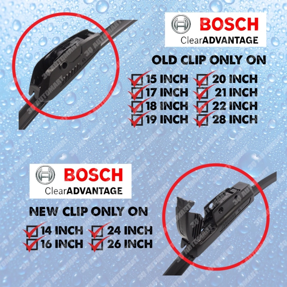 Bosch Clear Avantage Wiper Set For Perodua Bezza 21"/14"