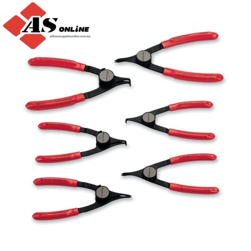 SNAP-ON 6 pc Retaining Ring Pliers Set (Red) / Model: 