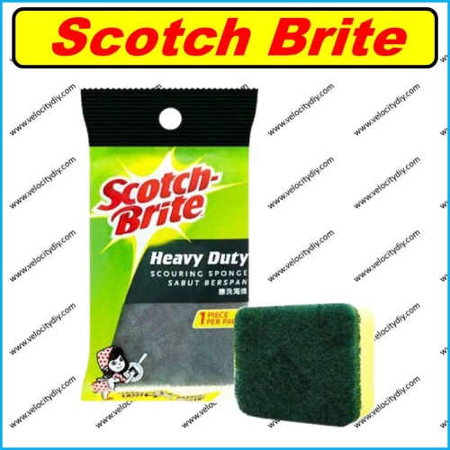 （洗碗海绵）3M Scotch Brite Clean Scrub Sponge Dish Pot Wash Span Basuh Cuci Pinggan Mangkuk