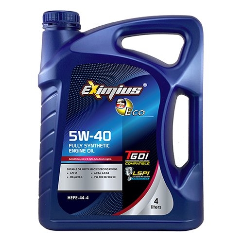 HARDEX EXIMIUS SP ECO SAE 5W-40 4L HARDEX EXIMIUS SP ECO SERIES FULLY SYNTHETIC ENGINE OIL PETROL & LIGHT DUTY DIESEL ENGINE OIL - EXIMIUS SERIES LUBRICANT PRODUCTS Pahang, Malaysia, Kuantan Manufacturer, Supplier, Distributor, Supply | Hardex Corporation Sdn Bhd