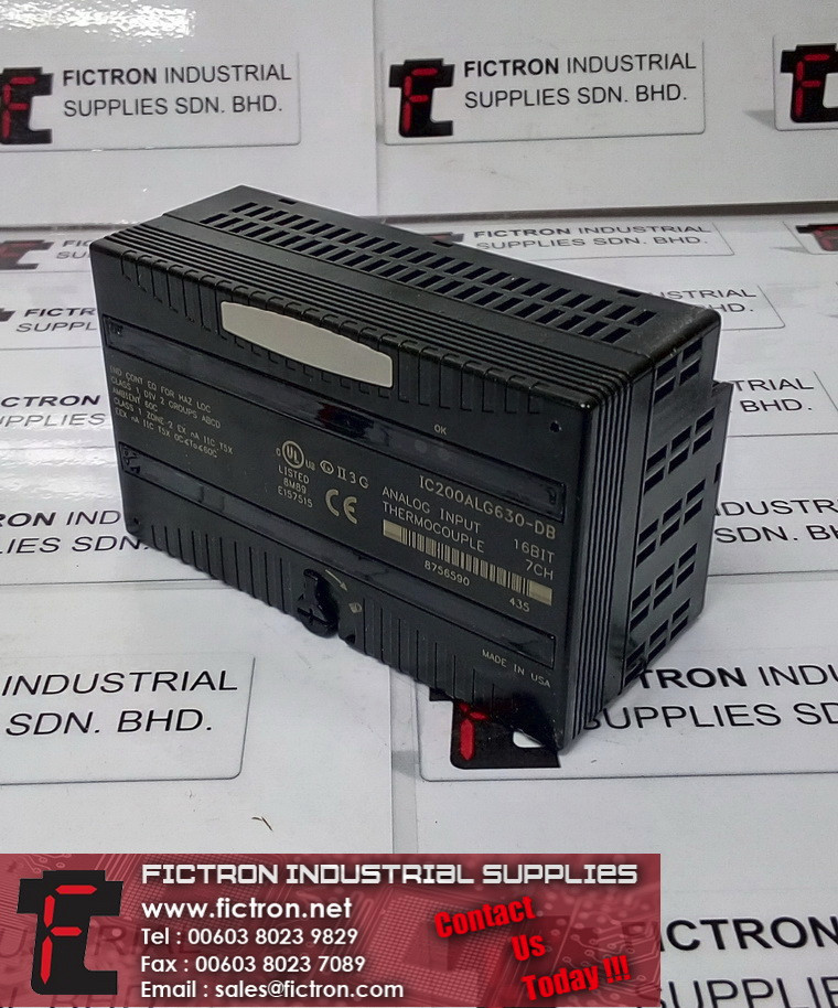 IC200ALG630-DB IC200ALG630DB GE FANUC Analog Input Unit 16-Bit Thermocouple 7Ch PLC Module Supply Repair Malaysia Singapore Indonesia USA Thailand