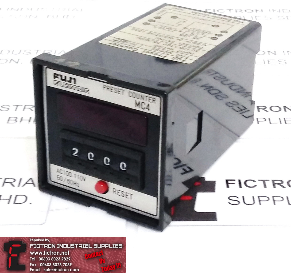 MC4-DS MC4 DS FUJI ELECTRIC Preset Counter AC250V 2A Resistive Load Supply Repair Malaysia Singapore Indonesia USA Thailand
