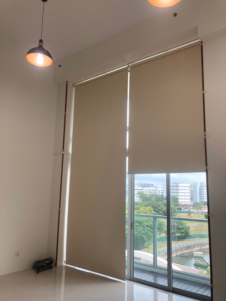  High Wall installation Curtain Blinds JB, Johor Bahru Design, Install, Supply | Babylon Curtain Design