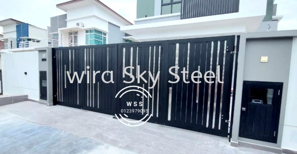 aluminium_trackless_folding_gate_19 Aluminium Gate Inline Series Selangor, Malaysia, Kuala Lumpur (KL), Semenyih Supplier, Suppliers, Supply, Supplies | Wira Sky Steel Sdn Bhd