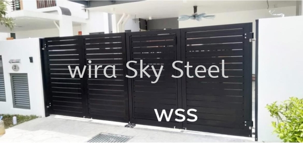 aluminium_trackless_folding_gate_21 Aluminium Gate Simple Series Selangor, Malaysia, Kuala Lumpur (KL), Semenyih Supplier, Suppliers, Supply, Supplies | Wira Sky Steel Sdn Bhd