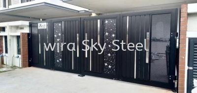 Aluminium Folding Trackless LED Gate