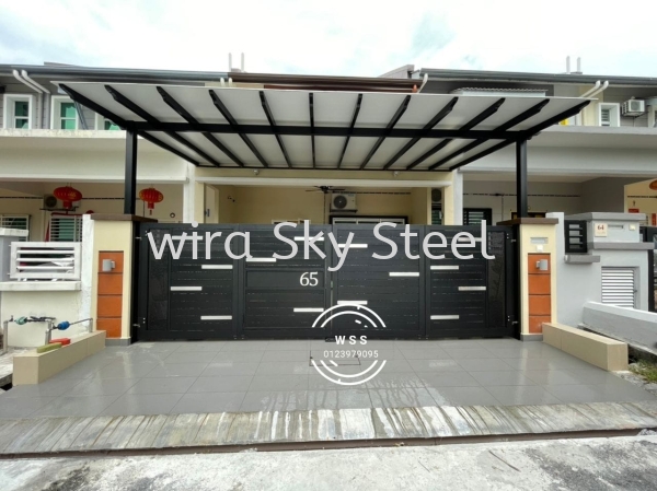 aluminium_trackless_folding_gate_16 Aluminium Gate Inline ,Netting ,Glass Series Selangor, Malaysia, Kuala Lumpur (KL), Semenyih Supplier, Suppliers, Supply, Supplies | Wira Sky Steel Sdn Bhd