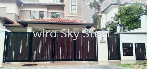 Aluminium trackless Gate Inline, Netting, Glass Series Aluminium Trackless Folding Gate Selangor, Malaysia, Kuala Lumpur (KL), Semenyih Supplier, Suppliers, Supply, Supplies | Wira Sky Steel Sdn Bhd