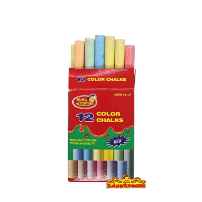 Premium Quality Color Chalk 12 Pieces ( 3 in 1 / Pack )