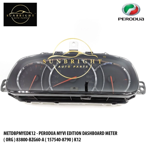 METDBPMYEDK12 - PERODUA MYVI EDITION DASHBOARD METER ( ORG ) 83800-BZG60-A ( 157540-8790 ) K12