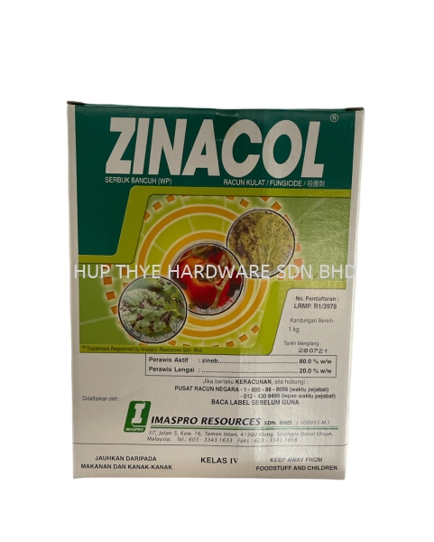 ZINACOL FUNGICIDES AGROCHEMICALS Melaka, Malaysia, Batu Berendam, Krubong, Peringgit Supplier, Wholesaler, Supply, Supplies | HUP THYE HARDWARE SDN BHD