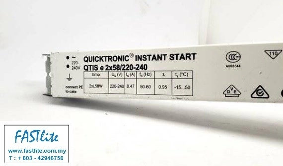 Osram Quicktronic QTIS e 2 x 58W/220-240 Electronic Ballast