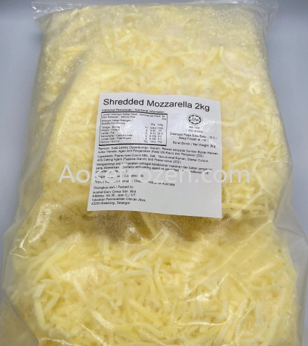 SHREDDED MOZARELLA CHEESE 2KG