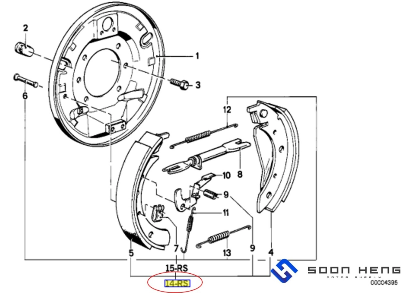 BMW E28 518i/ 520i - Rear Brake Shoe Set (ATE)