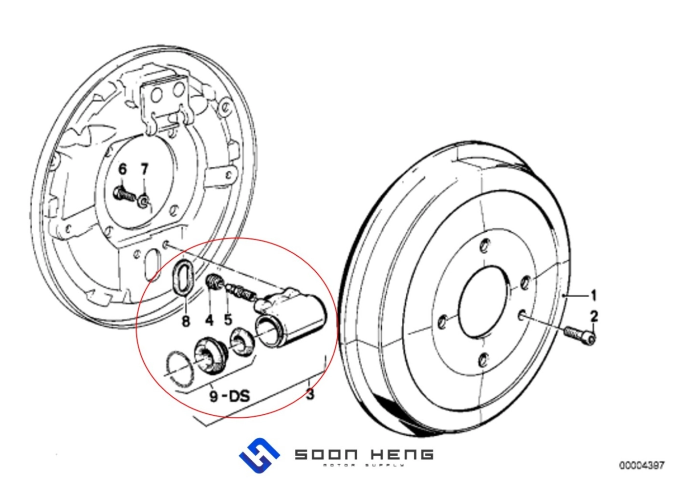 BMW E30 - Rear Wheel Brake Cylinder (FAG)