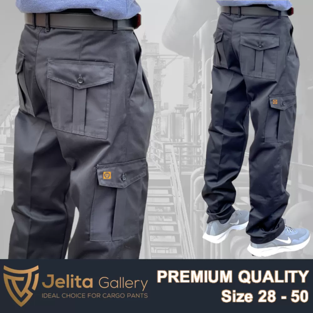 Reflector Industrial Safety Cargo Pants Black 10858# Malaysia
