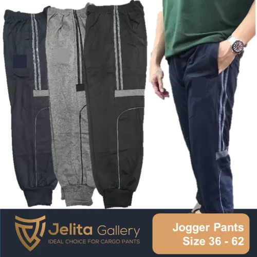 PLUS Size Jogger Pants Sweat Pants Kain Cotton Kain Sejuk Kaki Cekak