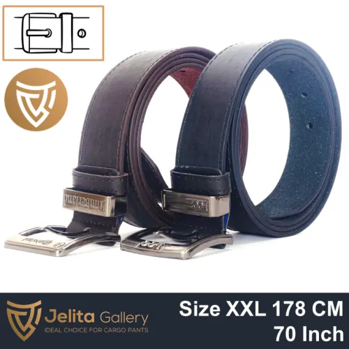 PU Leather Men's Belt Plus Size Single Buckle