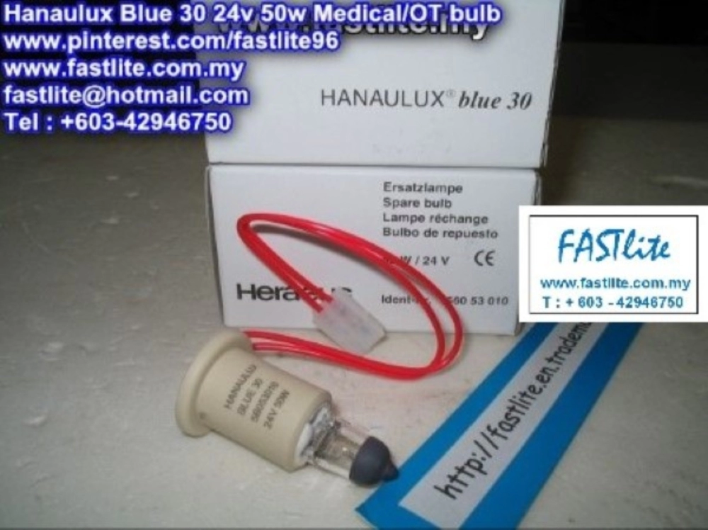 Original Hanaulux Blue 30/Maquet 30 24V 50W 56053010 Special (OT/Medical lamp)