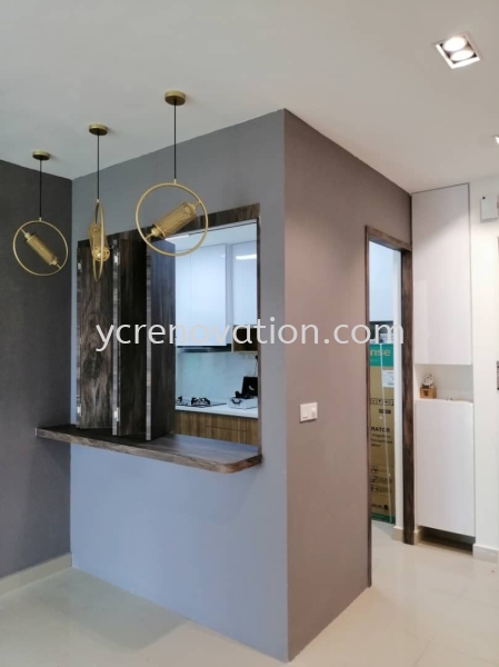 Bar Kitchen Apartment KITCHEN CABINET DESIGN CUSTOMIZE FURNITURE Johor Bahru (JB), Kota Tinggi, Malaysia Services | Yi Cheng Furniture Interior Design