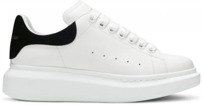 Alexander McQueen Wmns Oversized Sneaker White Black (Fur)