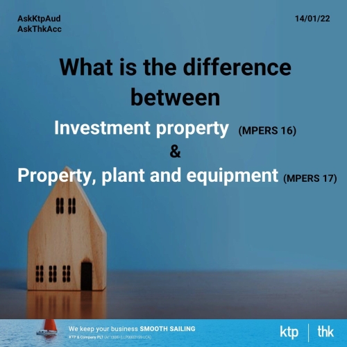 What is the difference between Investment property & PPE?