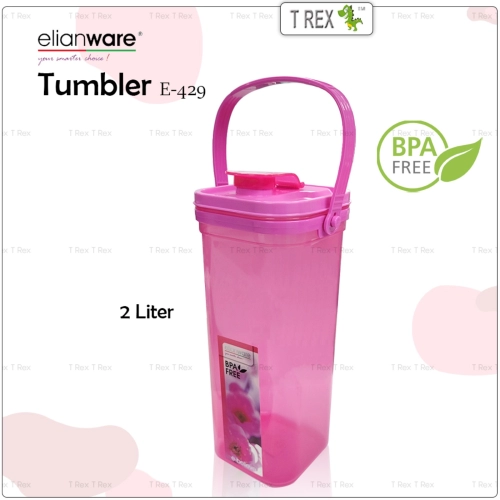 Elianware Water Tumbler Drink Bottle With Handle 2 Liter