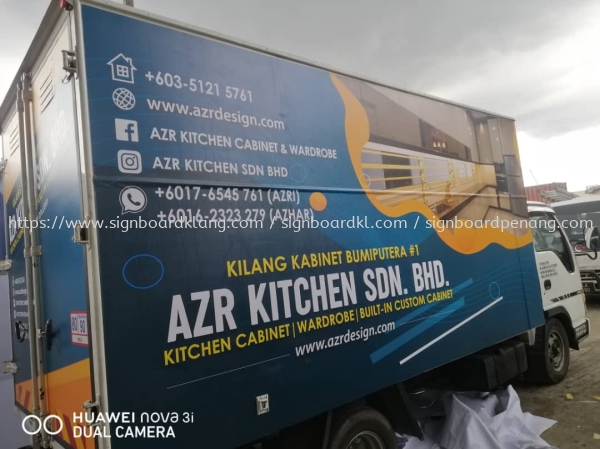 Azr Kitchen Lorry Truck Sticker Signage Signboard  Stiker Trak Lori Selangor, Malaysia, Kuala Lumpur (KL) Pembuat, Pebekal, Pemasangan | Great Sign Advertising (M) Sdn Bhd