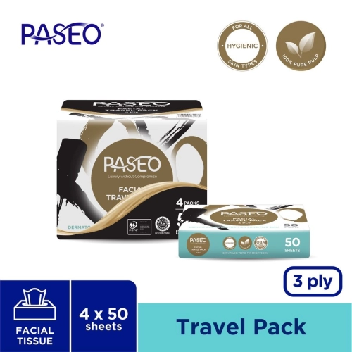PASEO TRAVEL PACK FACIAL TISSUE (3PLY)