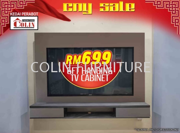 6FT HANGING TV CABINET HANGING WALL TV CABINET LIVING ROOM Kedah, Malaysia, Kulim Supplier, Suppliers, Supply, Supplies | Colin Furniture Trading