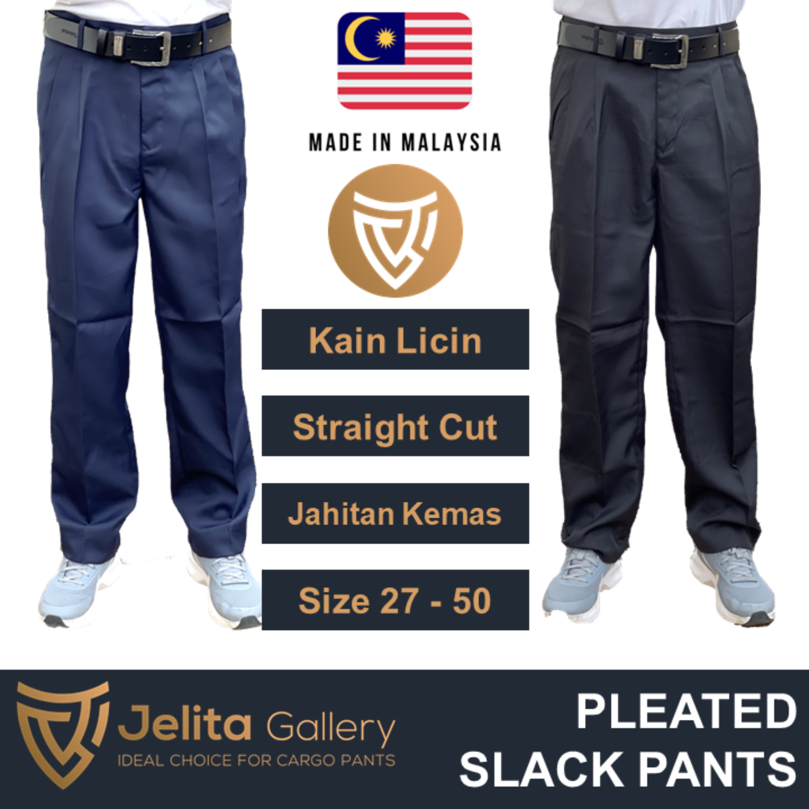 Formal Pleated Slack Pants Office Pants Kain Licin