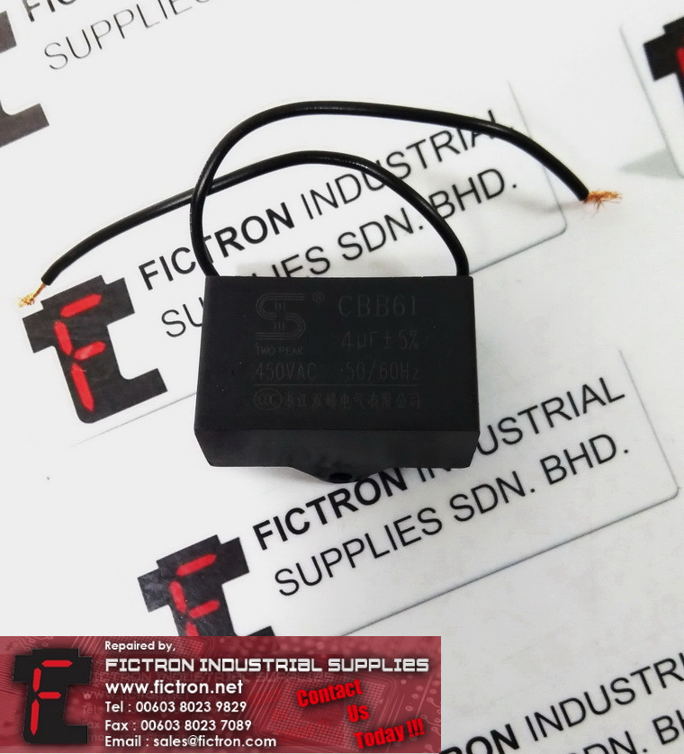 CBB61 FICTRON Fan Capacitor Supply Malaysia Singapore Indonesia USA Thailand Australia