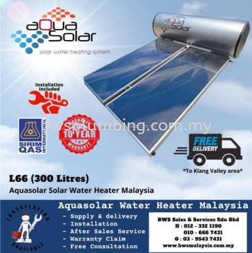 Aquasolar L66 (300 liters) Solar Water Heater Malaysia