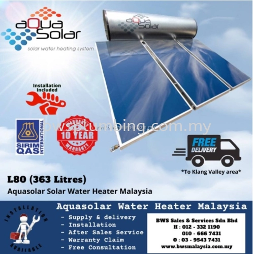 L80 Aquasolar Solar Water Heater Malaysia