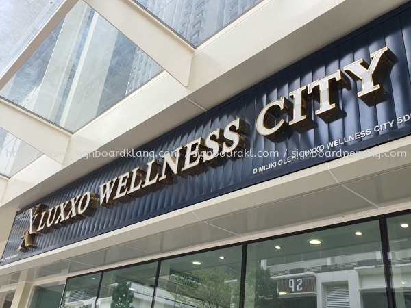 luxxo wellness city aluminum trim ceiling base 3d led frontlit lettering signage signboard at klang kuala lumpur shah alam puchong damansara cheras 3D ALUMINIUM CEILING TRIM CASING BOX UP SIGNBOARD Klang, Malaysia Supplier, Supply, Manufacturer | Great Sign Advertising (M) Sdn Bhd