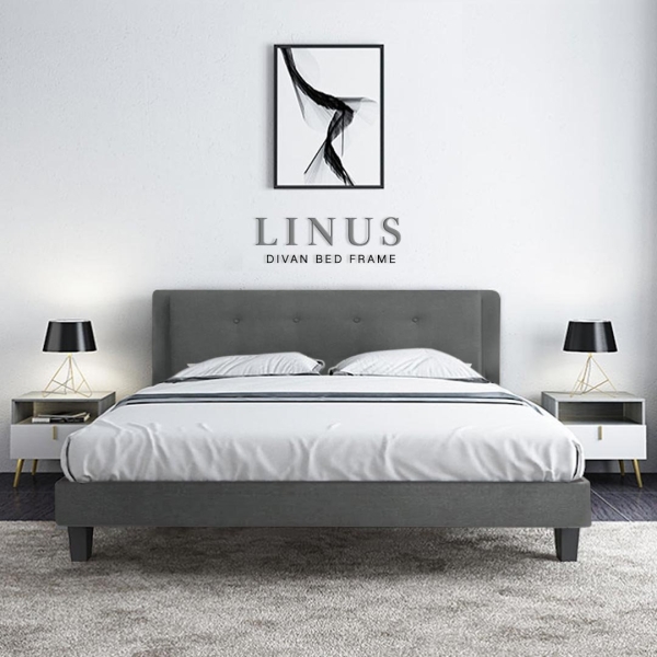 Linus Divan + Headboard Canvas Fabric Bed Frame / Katil - King/Queen/Super Single/Single Bedframe Bedroom Malaysia, Selangor, Kuala Lumpur (KL) Supplier, Suppliers, Supply, Supplies | Like Bug Sdn Bhd