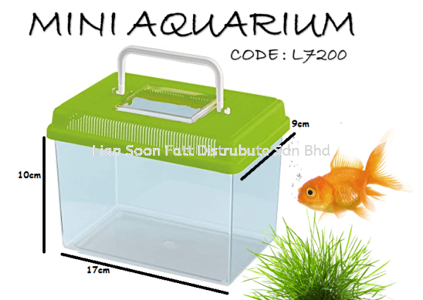 L7200 Plastic Fish Aquarium Ikan Bekas (Middle Size) 27cm x 17cm x 18cm Made In Malaysia Aquarium Pet Care Perak, Malaysia, Ipoh Supplier, Wholesaler, Distributor, Supplies | LIAN SOON FATT DISTRIBUTE SDN BHD