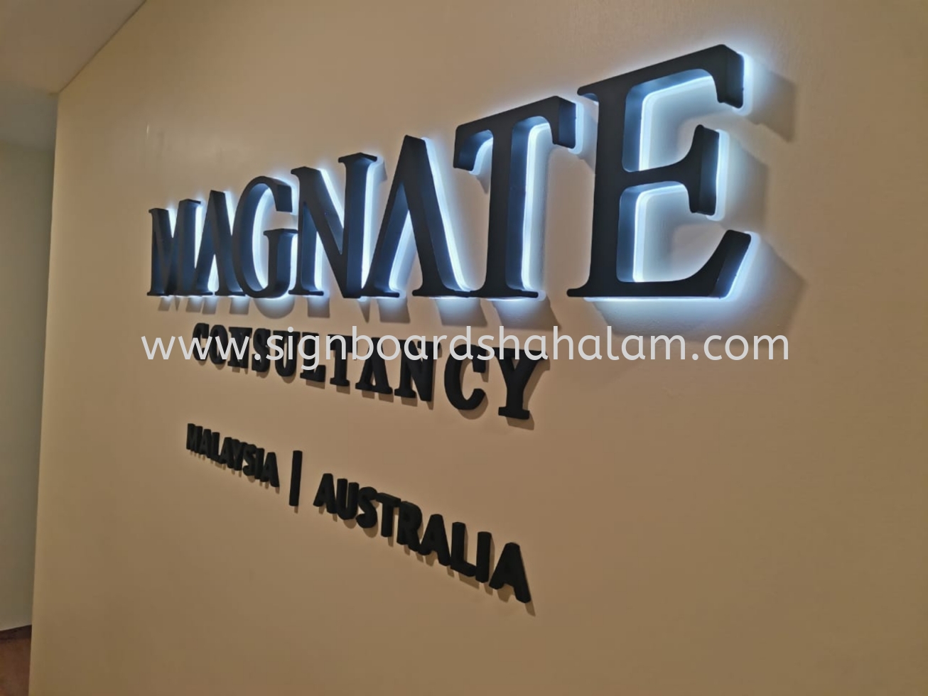 Magnet Consultancy Pj - 3d Box Up Backlit Signboard