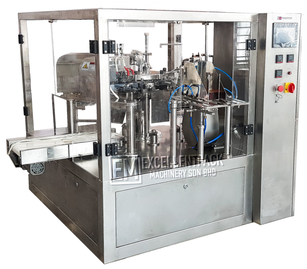 POUCH PACKAGING SYSTEM | EM - 200RO | ROTARY POUCH PACKAGING MACHINE Melaka, Malaysia Supplier, Suppliers, Supply, Supplies | EXCELLENTPACK MACHINERY SDN BHD