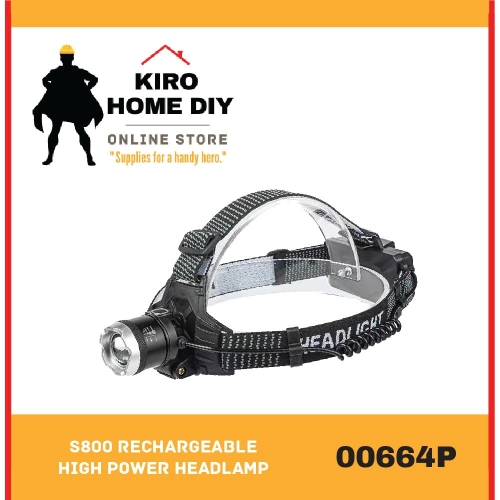 S800 Rechargeable High Power Headlamp - 00664P - Kiro Home DIY Sdn Bhd