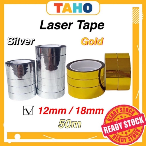 Gold / Silver Laser Tape 12mm / 18mm  50m