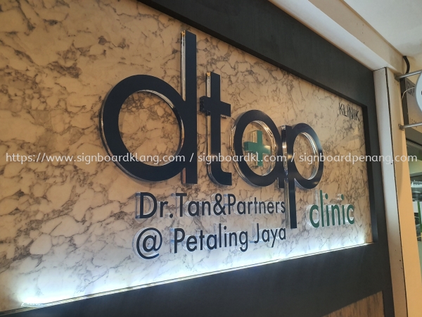 dtop clinic indoor acrylic 3d lettering signage signbaord at klang kuala lumpur shah alam puchong damansara cheras Timbul Akrilik Klang, Malaysia Supplier, Supply, Manufacturer | Great Sign Advertising (M) Sdn Bhd