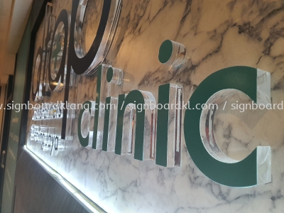 dtop clinic indoor acrylic 3d lettering signage signbaord at klang kuala lumpur shah alam puchong damansara cheras