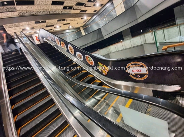 shopping mall escalators sticker signage signboard at klang kuala lumpur shah alam puchong damansara kepong subang jaya  Percetakan Stiker Selangor, Malaysia, Kuala Lumpur (KL) Pembuat, Pebekal, Pemasangan | Great Sign Advertising (M) Sdn Bhd